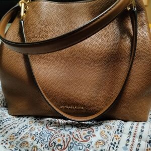 Michael Kors Kensington Brown Leather Shoulder Bag